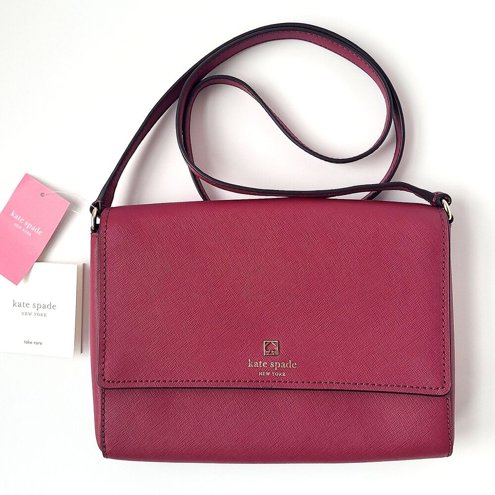 Kate Spade Cove Street Dody Crossbody Leather Bag Purse Handbag Rhubarb Tart New